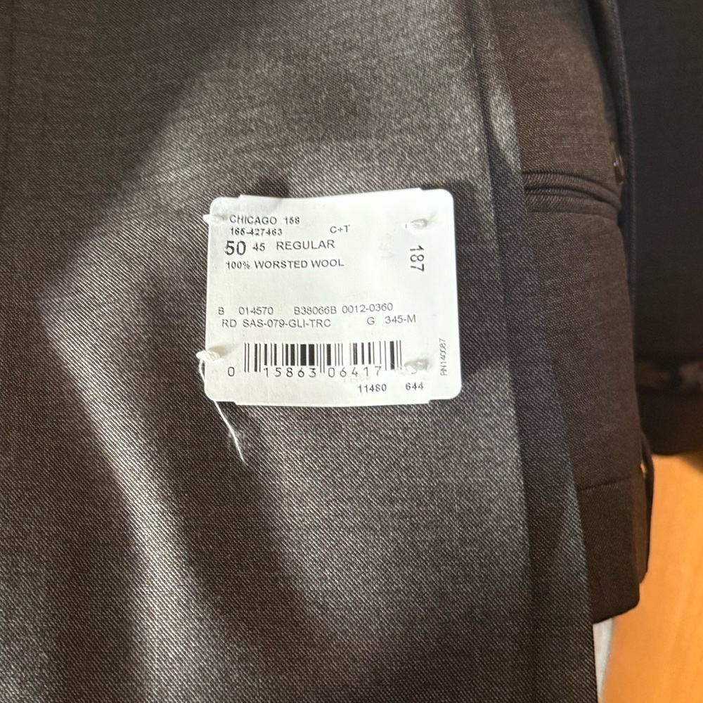 NWT Hart Schaffner Marx Chicago Classic Fit Flat Front Grey 2-Piece Suit - Picture 5 of 14